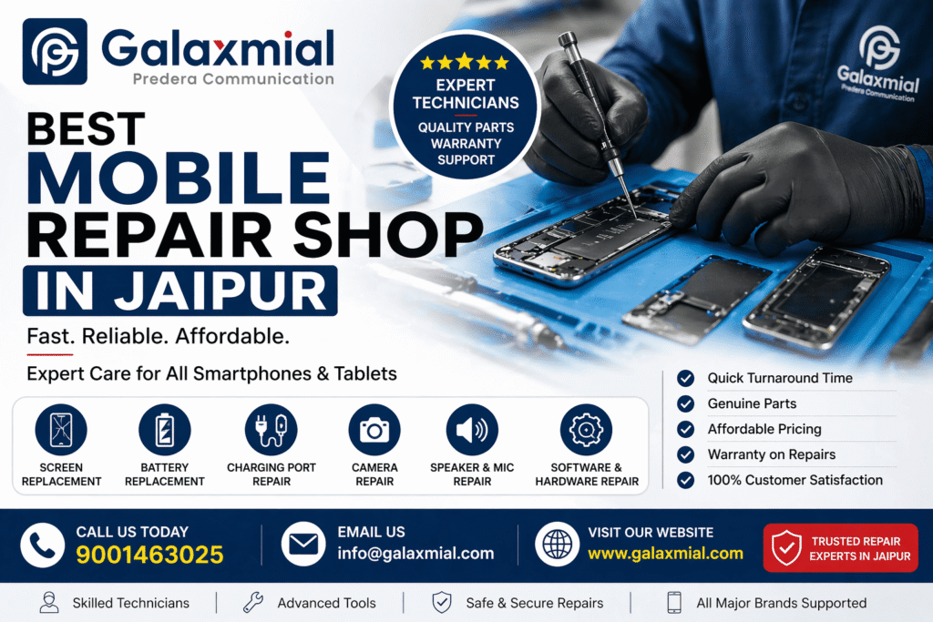 best mobile repair shop in Jaipur technician repairing phone