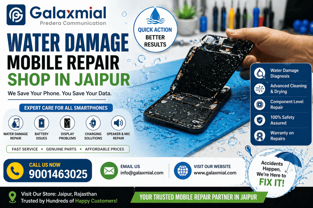 water damaged phone repair shop Jaipur technician fixing phone
